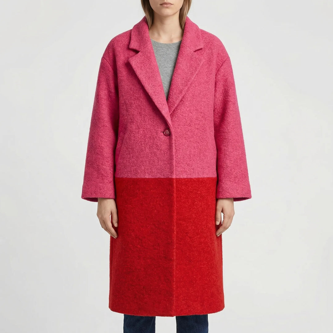 Chromacoat - Cappotto lungo a quadri color block