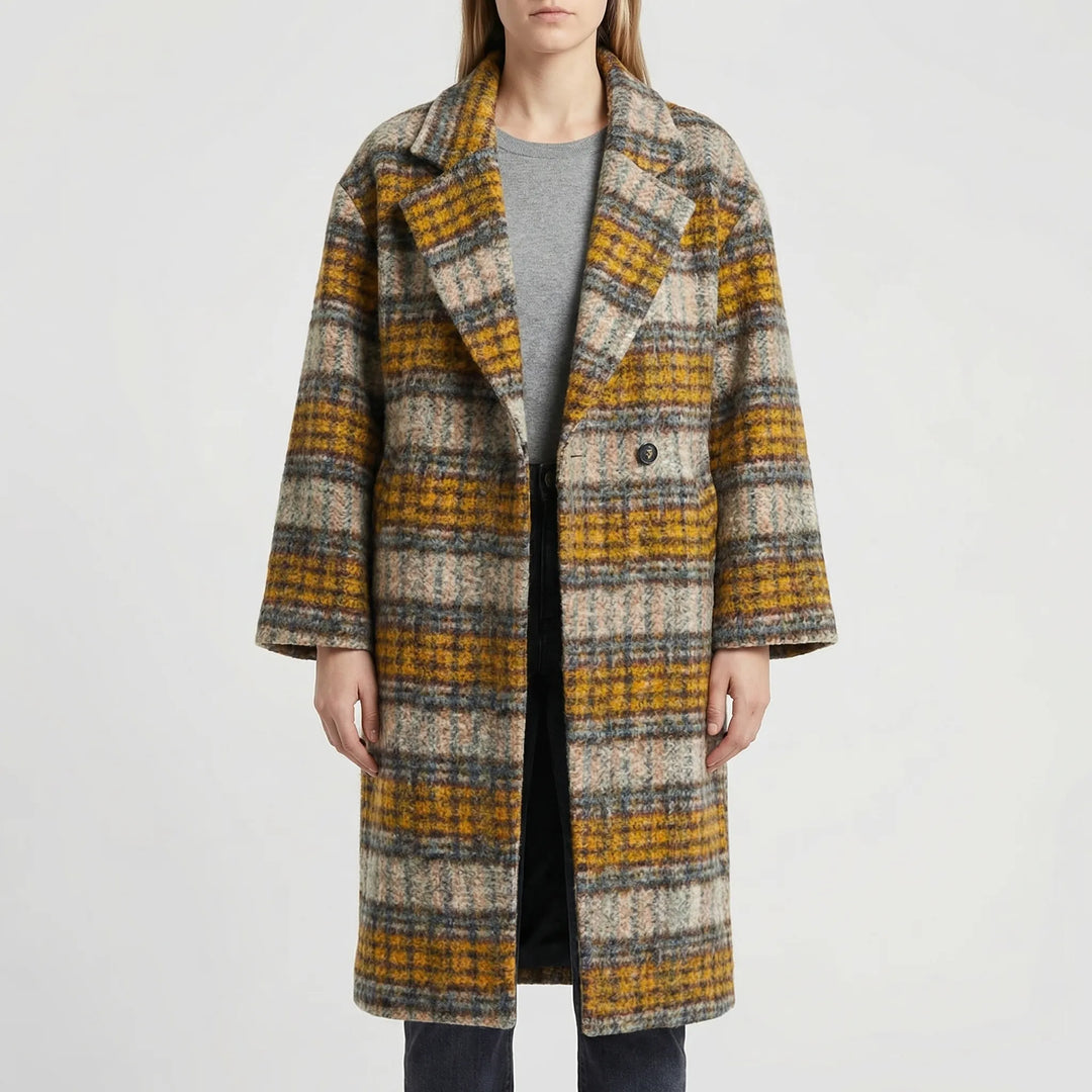 Chromacoat - Cappotto lungo a quadri color block