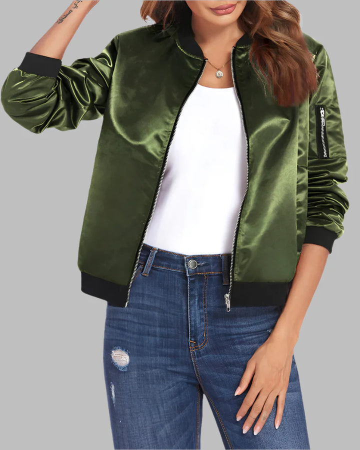Chaqueta bomber clásica de mujer