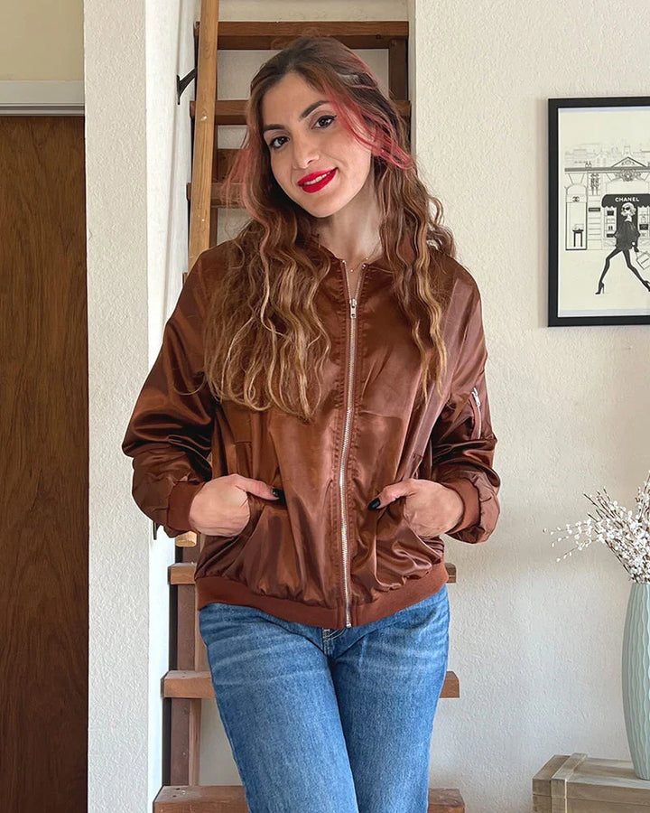 Chaqueta bomber clásica de mujer