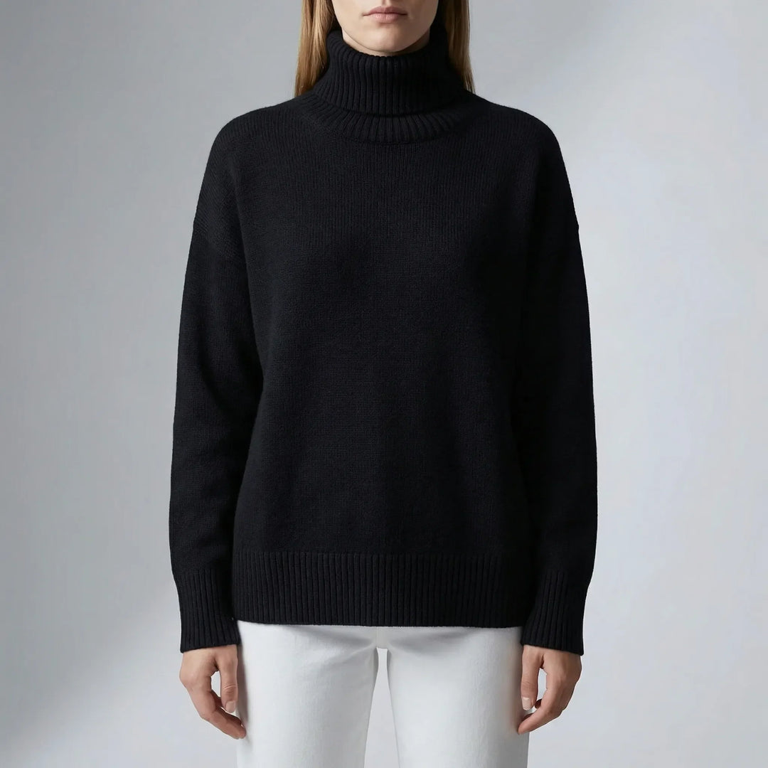 Colvene - Maglione a collo alto in maglia da donna