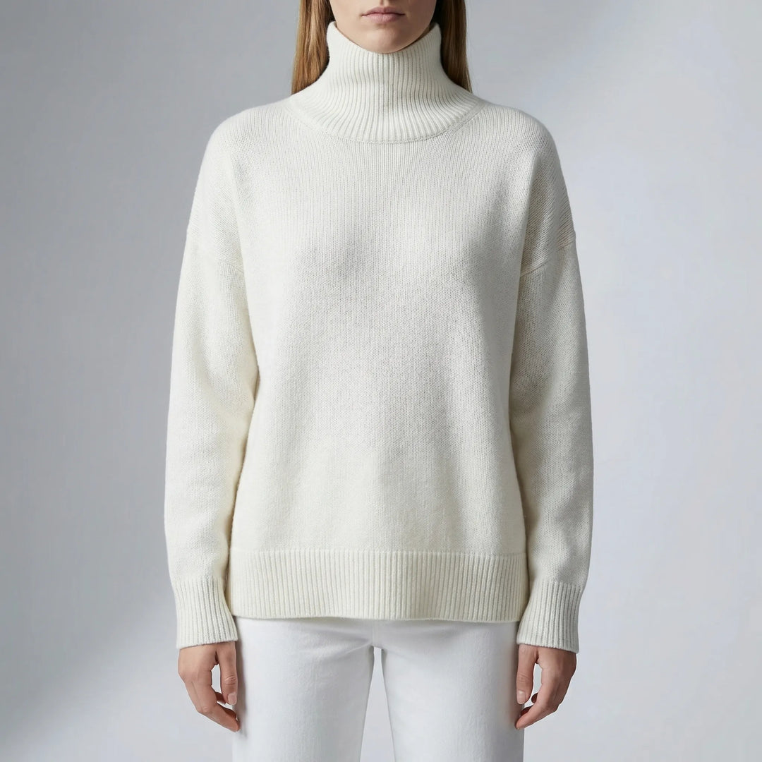 Colvene - Maglione a collo alto in maglia da donna