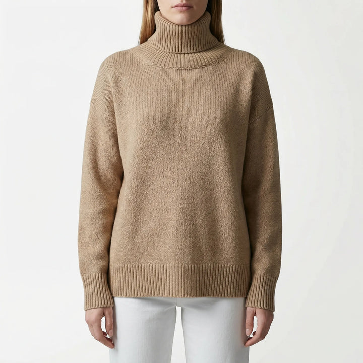 Colvene - Maglione a collo alto in maglia da donna