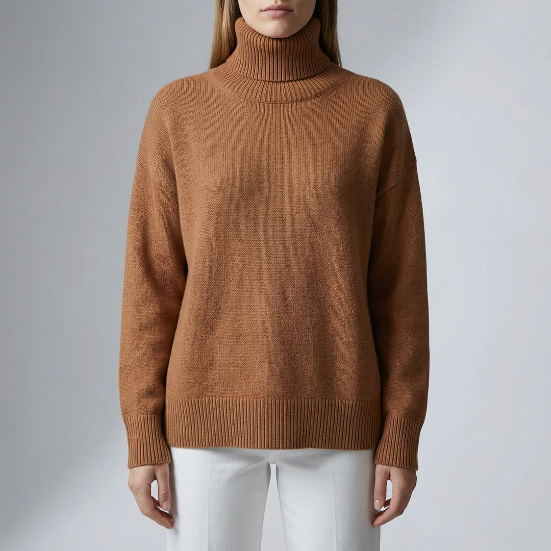 Colvene - Maglione a collo alto in maglia da donna