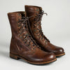 Stivale Combat Mid-Calf con Lacci