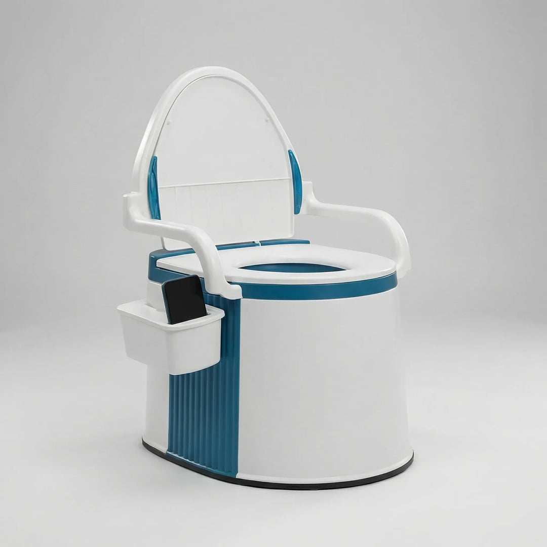 Comforelle - Comoda portatile con schienale e braccioli