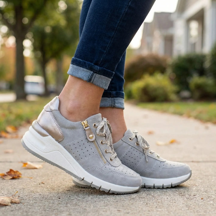 Comfovex - Scarpe da passeggio ortopediche da donna con lacci