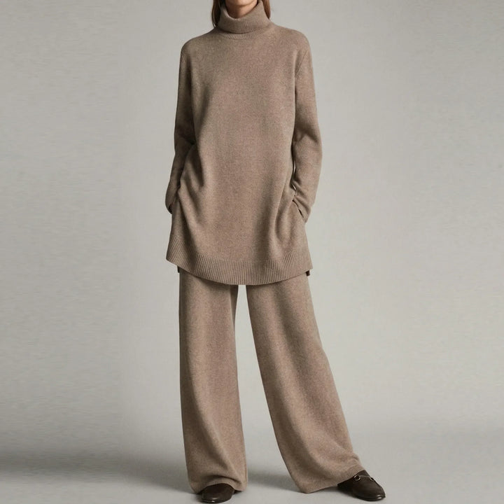 Cozelle - Completo composto da maglione a collo alto e pantaloni a gamba larga