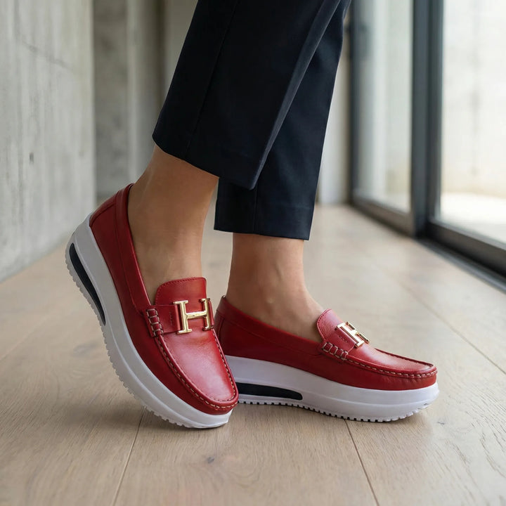 Cushova - Mocassini con plateau da donna