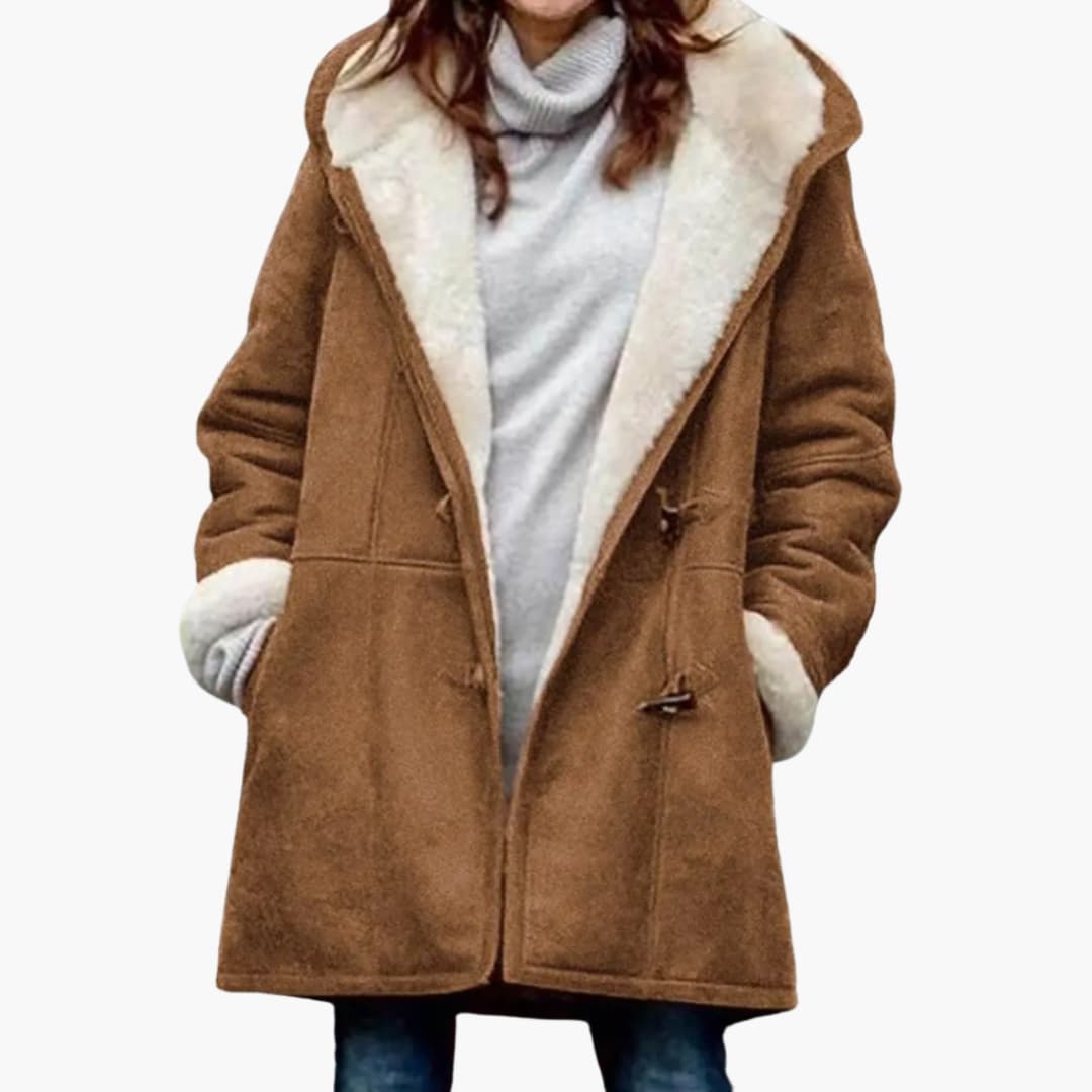 Cappotto con Cappuccio da Donna – Stile con Chiusura a Toggle
