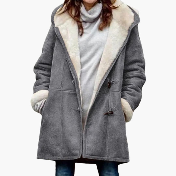 Cappotto con Cappuccio da Donna – Stile con Chiusura a Toggle