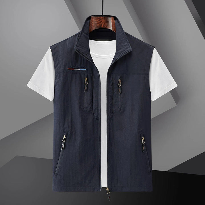 Men's Summer Travel Vest with Multiple Pockets