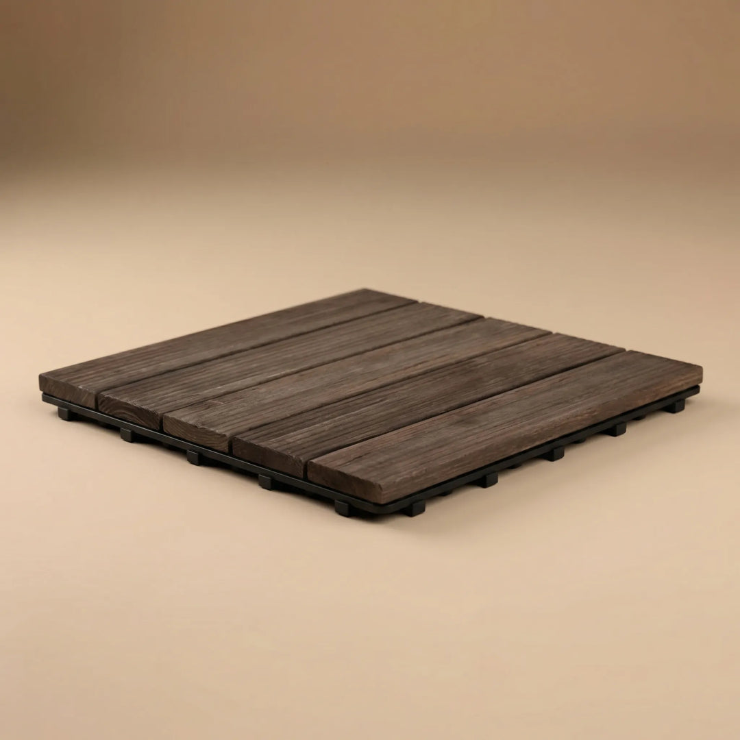 Deckora - Piastrelle per pavimenti esterni effetto legno ad incastro