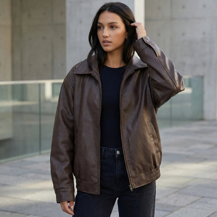 Drapora - Giacca da donna oversize con apertura frontale