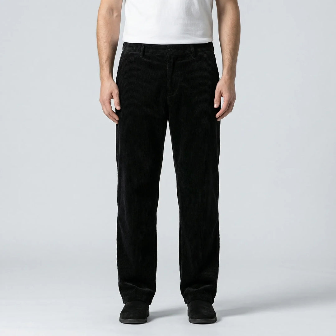 Drouvex - Pantaloni da uomo a gamba dritta e affusolata, modello ampio.