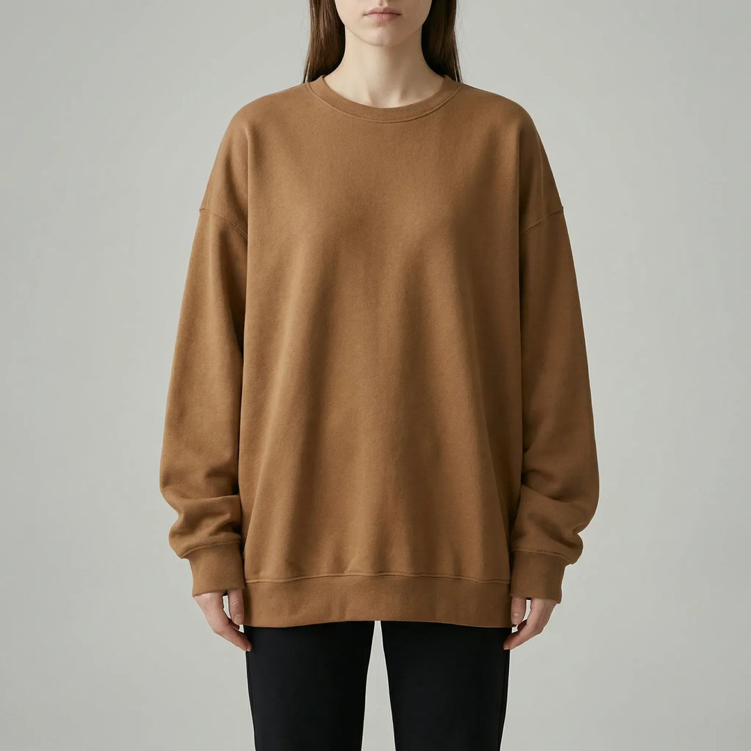 Drovex - Maglione girocollo oversize con spalle scese