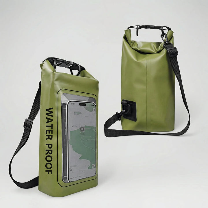 Dryventure - Borsa impermeabile con chiusura arrotolabile e finestra per cellulare