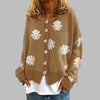 Maglione lavorato a maglia floreale per donna