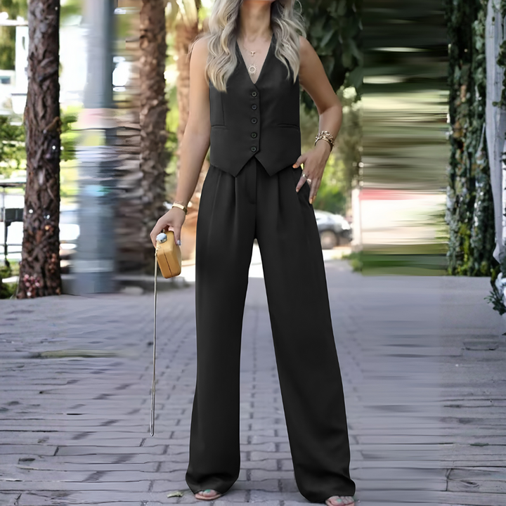 Elegante set de blazers sin mangas para mujer