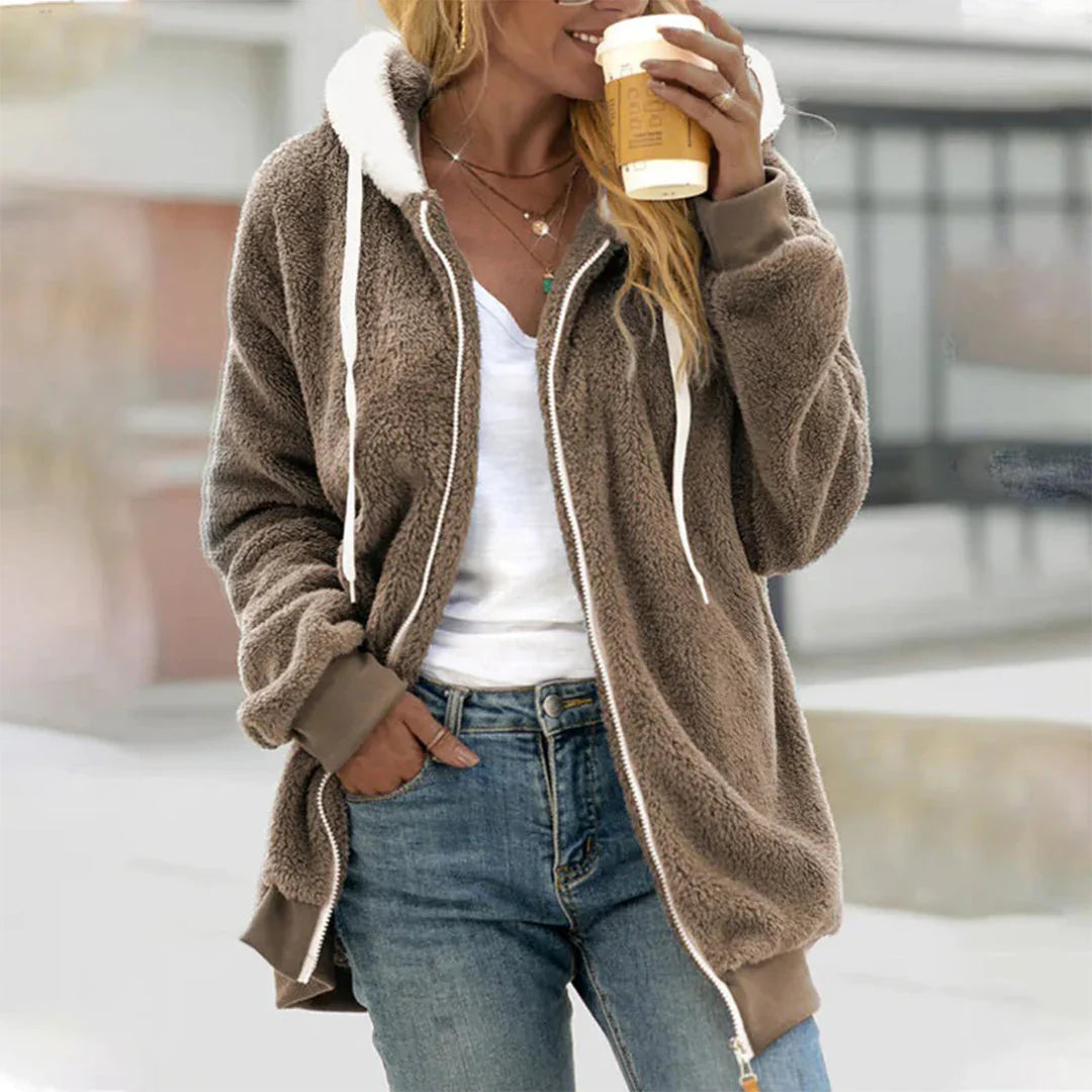 Zoe - Chaqueta de Forro Polar con Capucha para Mujer