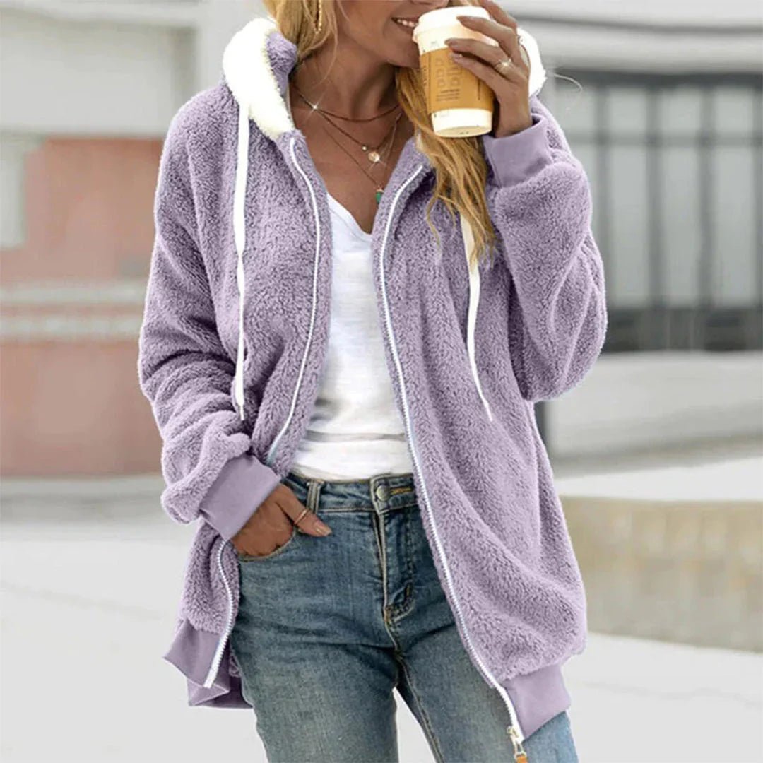 Zoe - Chaqueta de Forro Polar con Capucha para Mujer