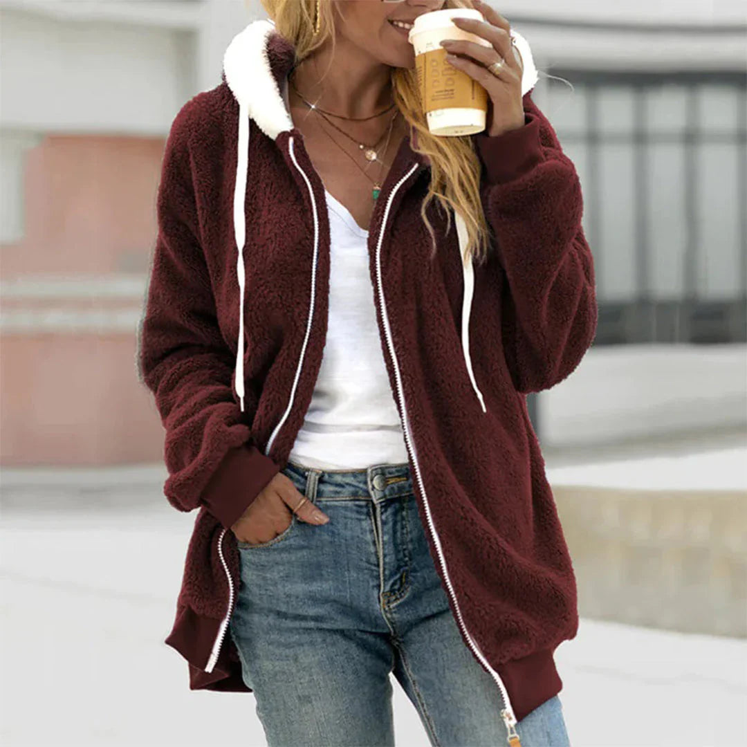 Zoe - Chaqueta de Forro Polar con Capucha para Mujer