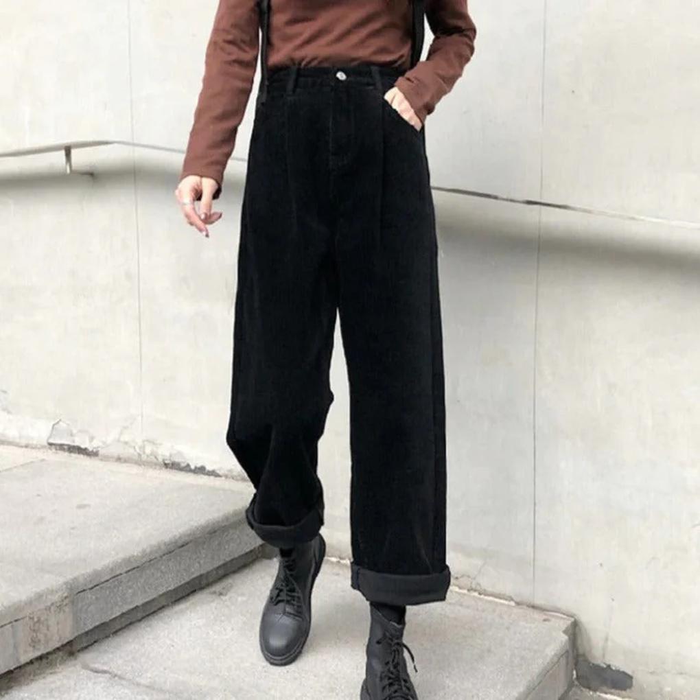 Pantaloni in velluto a coste da donna