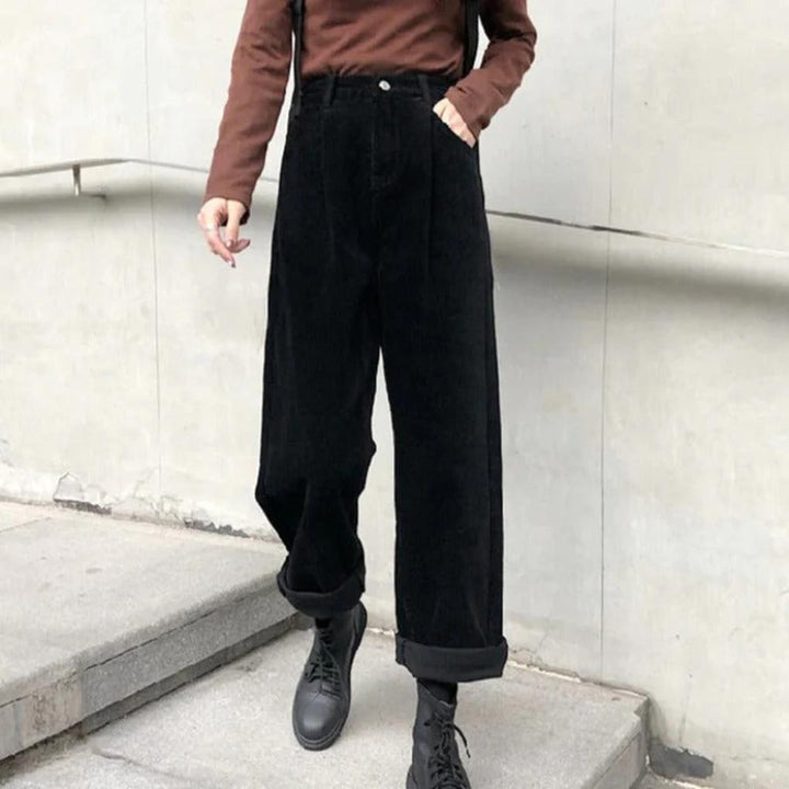 Pantaloni in velluto a coste da donna