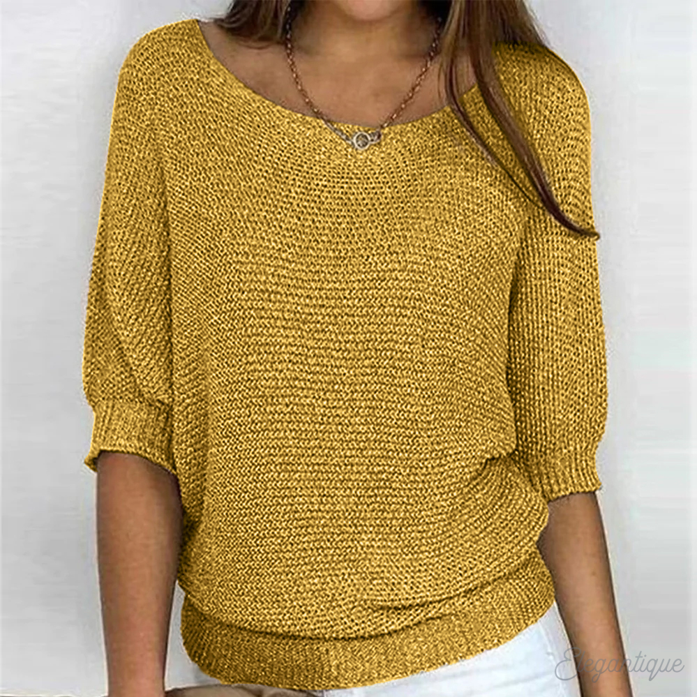 Maglione Oversize Casual Unito per Donna