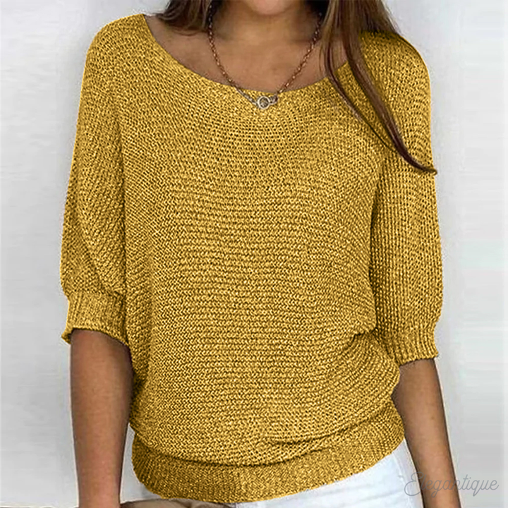 Maglione Oversize Casual Unito per Donna