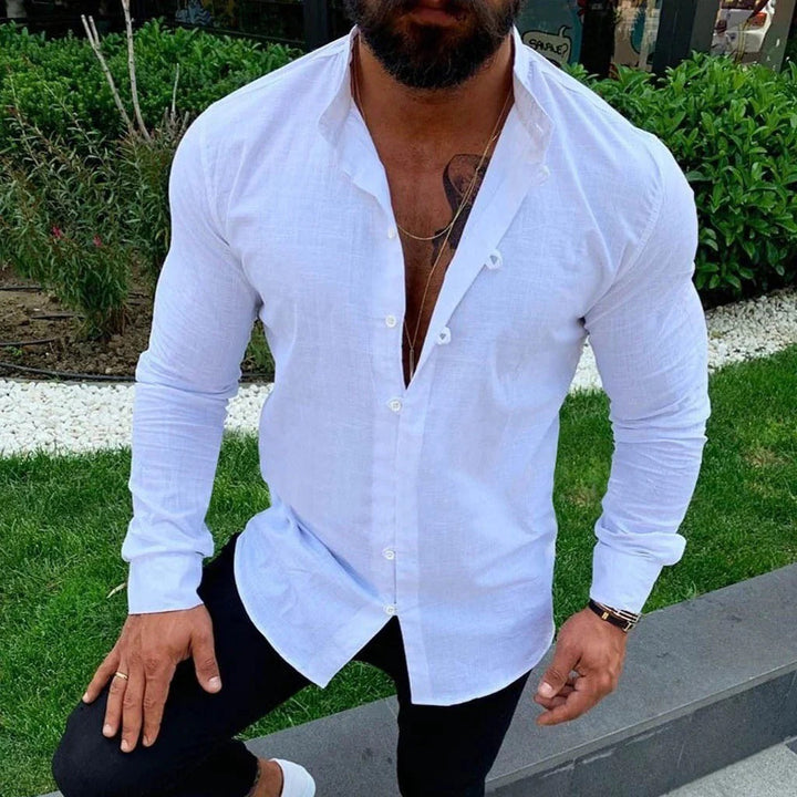 Camicia da uomo in lino