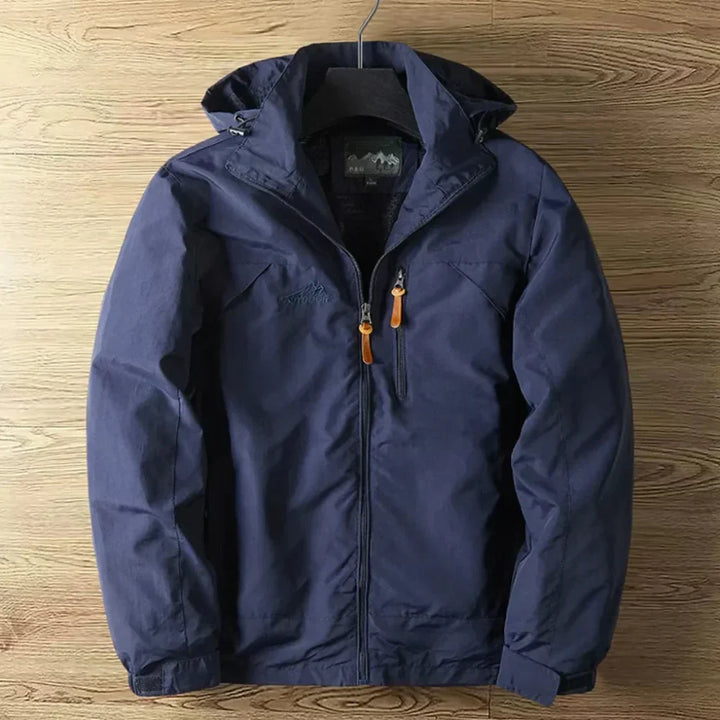 Giacca Outdoor Impermeabile e Traspirante da Uomo con Cappuccio