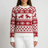 Maglione Collo Crew Stampa Renna Festiva
