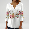 Blusa Donna Collo a Bottoni con Stampa Floreale