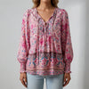 Blusa Boho a Stampa Floreale per Donne