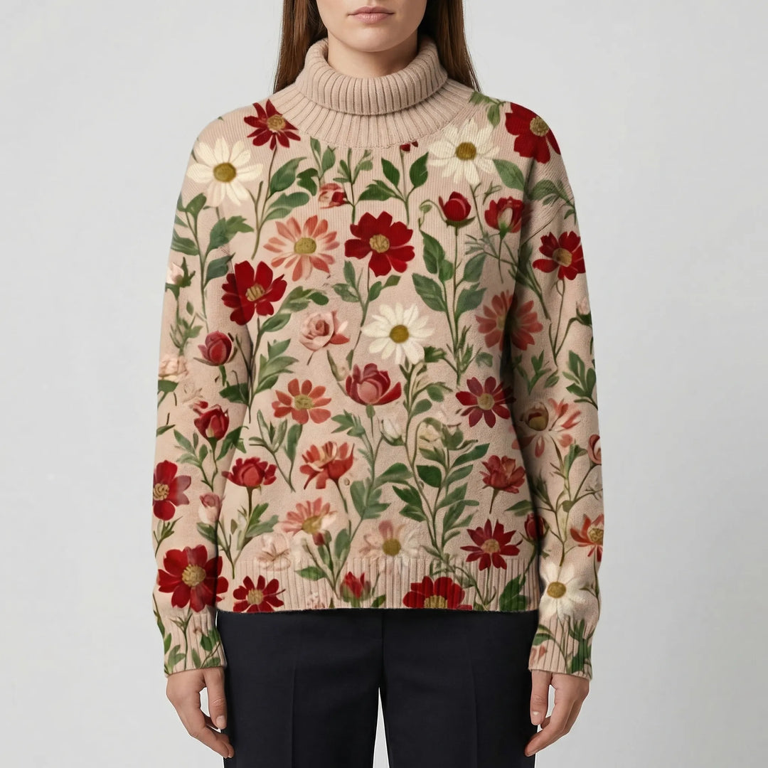 Florwick - Maglione a collo alto con stampa floreale