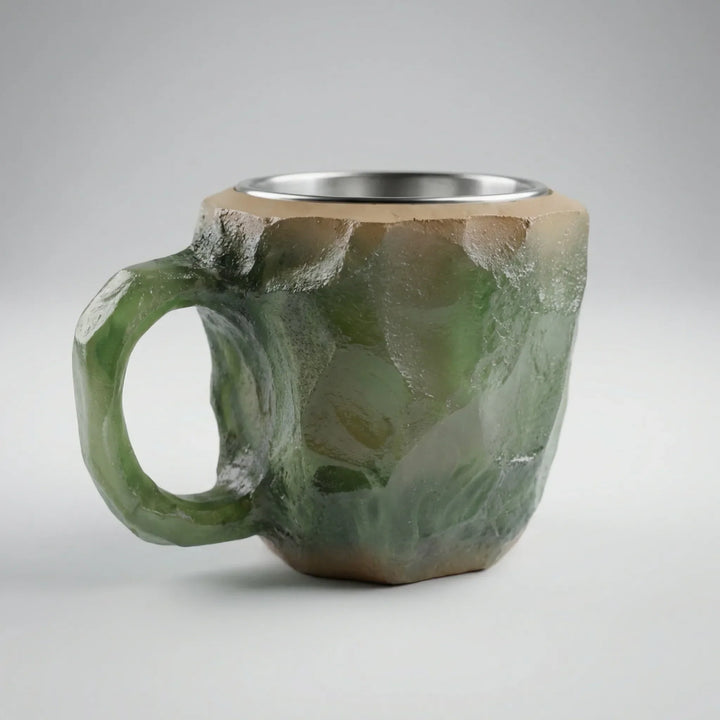 Gemlux - Tazza da caffè sfaccettata in stile pietra preziosa