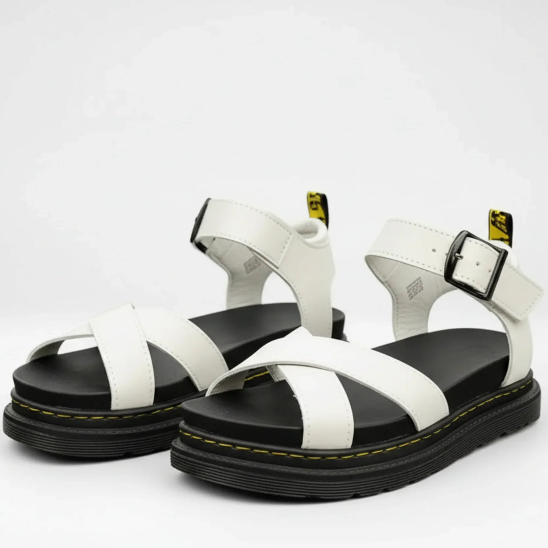Gladrix - Sandalo gladiatore con plateau e punta aperta