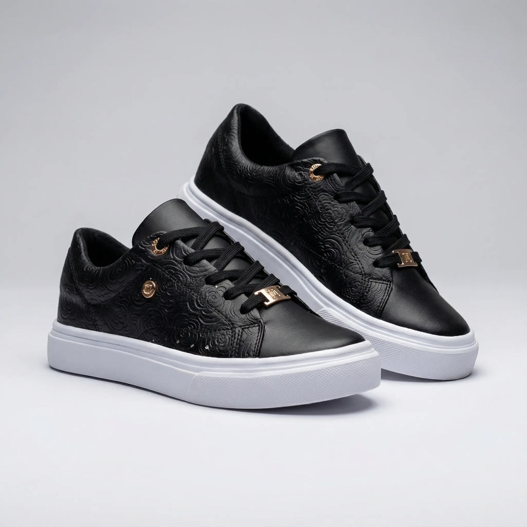 Glemsol - Sneaker stringata con plateau in rilievo