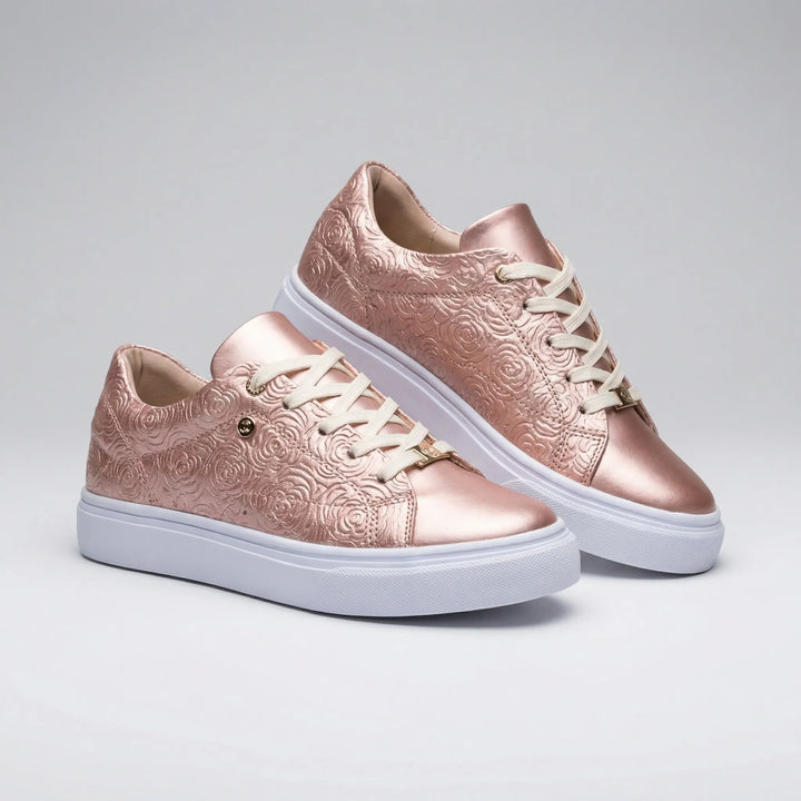 Glemsol - Sneaker stringata con plateau in rilievo
