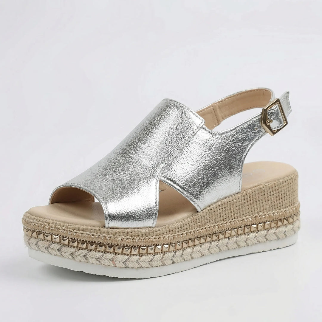 Glimmera - Sandalo con plateau e cinturino posteriore da donna