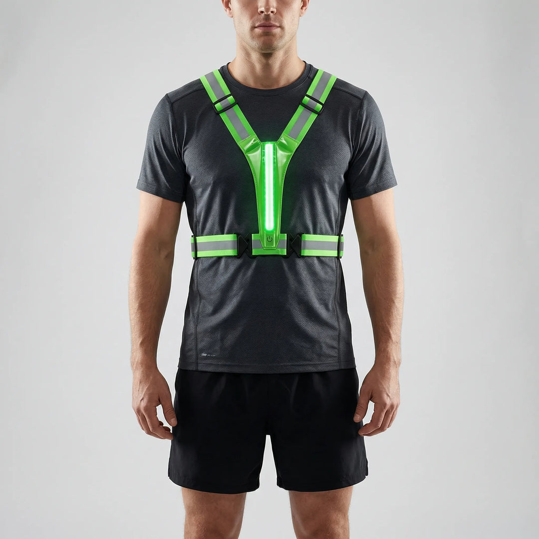 Glowstrap - Gilet da corsa riflettente a LED