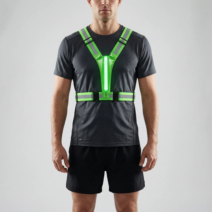 Glowstrap - Gilet da corsa riflettente a LED