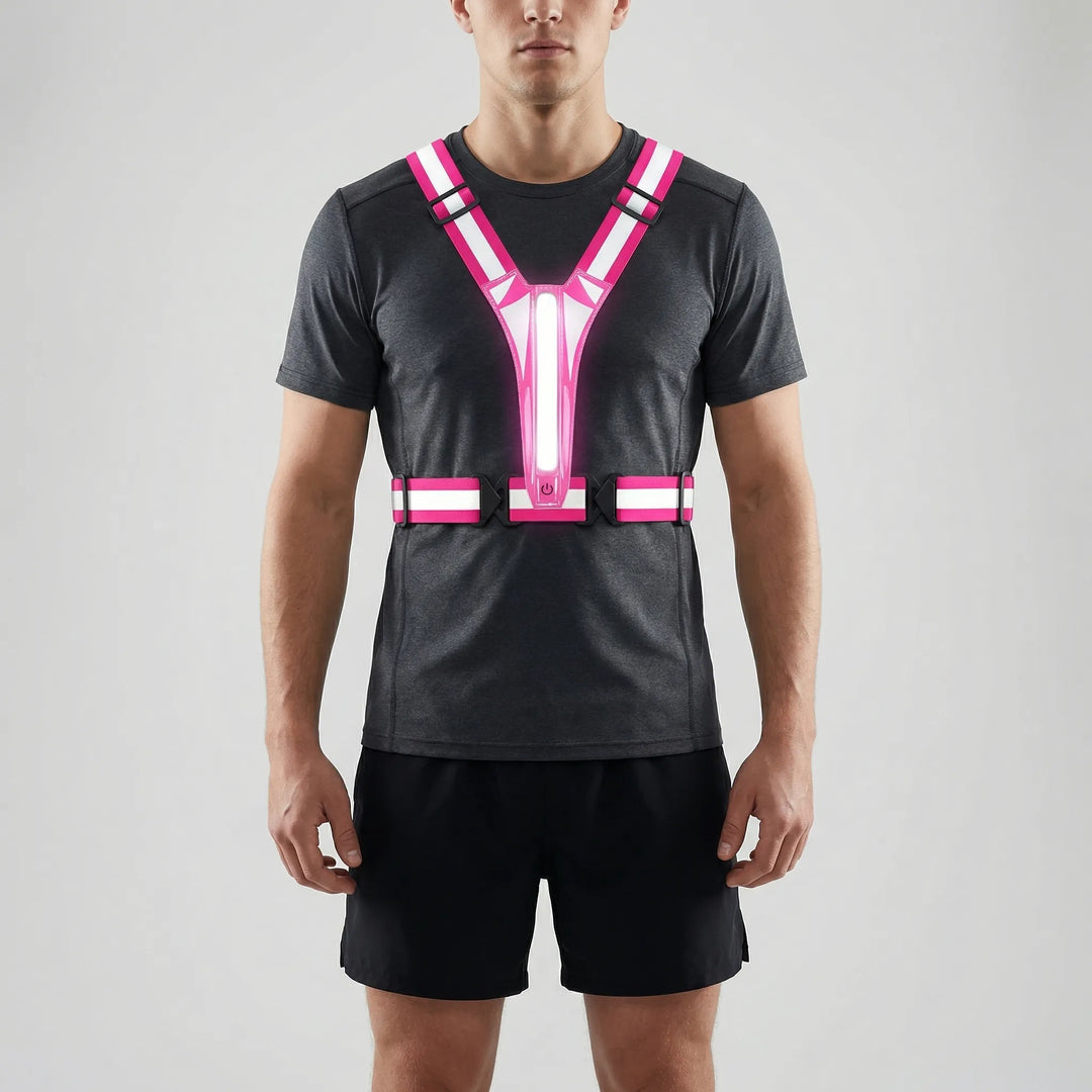 Glowstrap - Gilet da corsa riflettente a LED