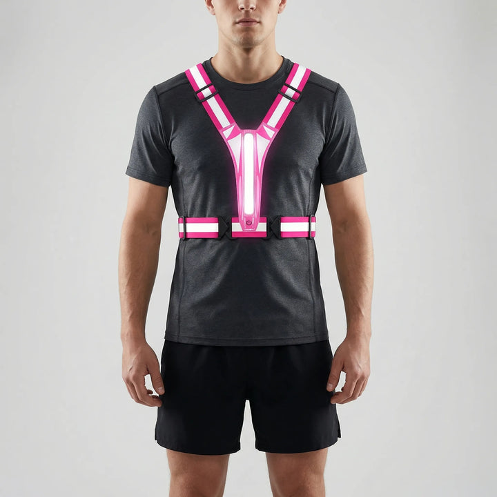 Glowstrap - Gilet da corsa riflettente a LED