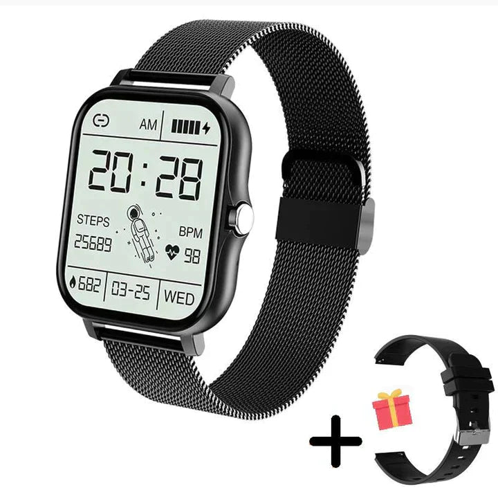 Fitness wristwatch, Bluetooth calls and health monitoring