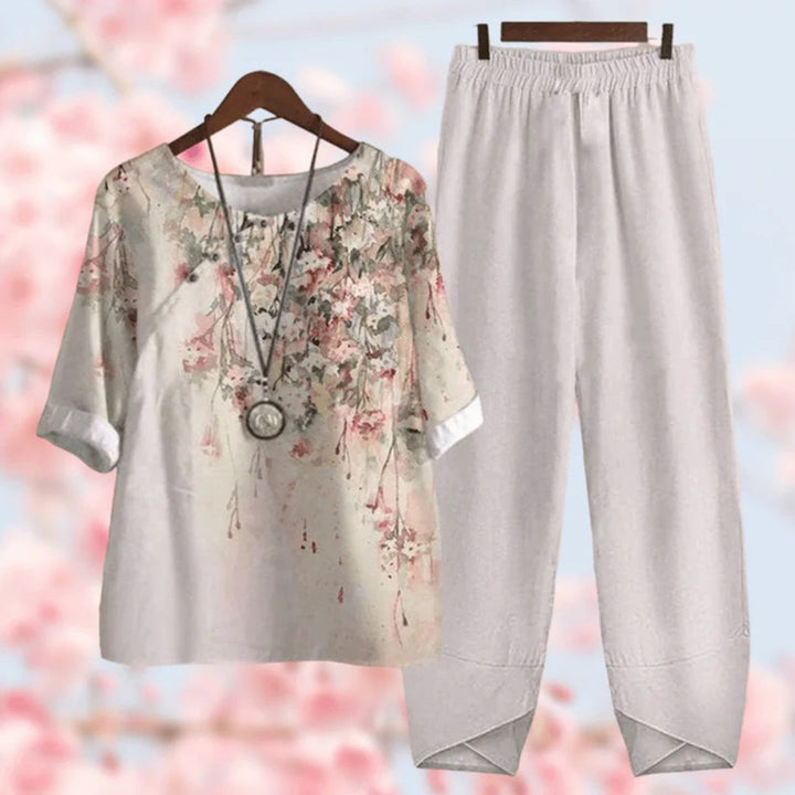 Set due pezzi con fiori vintage