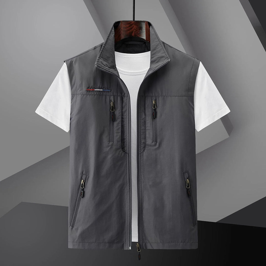 Men's Summer Travel Vest with Multiple Pockets