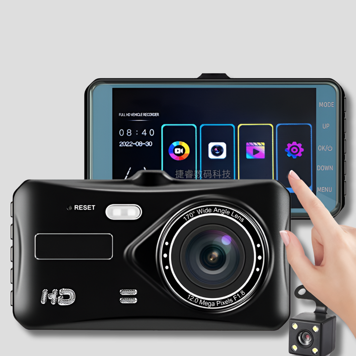 Wireless double dashboard camera with night vision and 170° angle