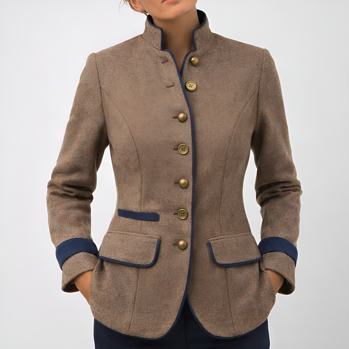 Elegante chaqueta de mujer en color sólido